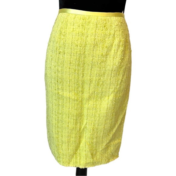 Renato Nucci Lime Green Tweed Skirt 25” Waist - Picture 2 of 9